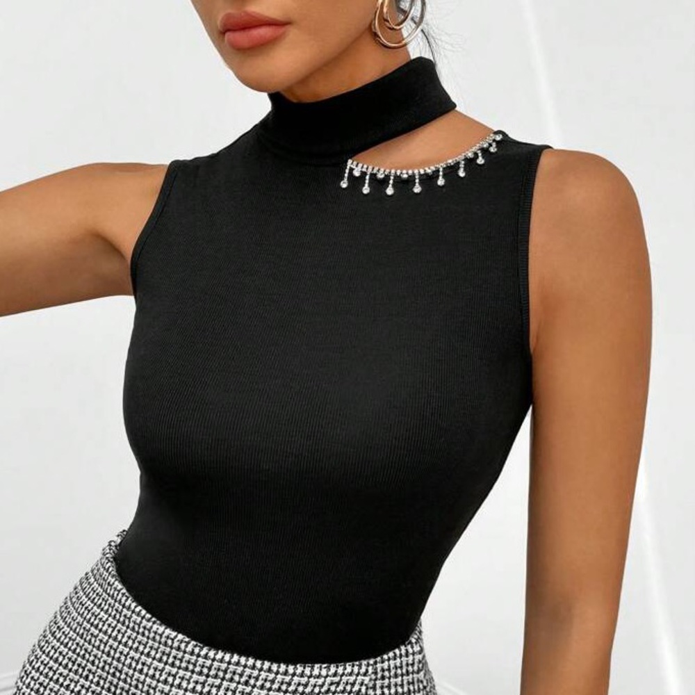 Rhinestone Detailed Blouse